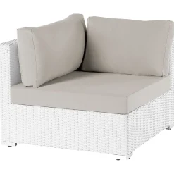 Hjørnesofa utendørs med bord 4-seter Sano høyrevendt modulær kunstrotting