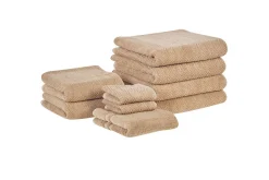 Håndkle Mitiaro sett á 9 Beige