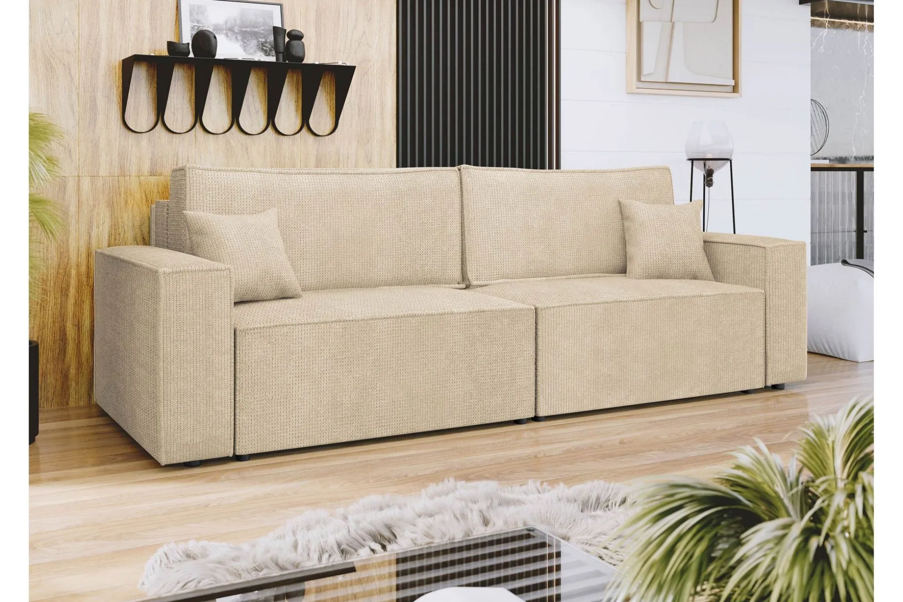 Hobson Sovesofa 3-seter i Plysj