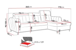 Hoffman Sofa med Sjeselong 3-seter
