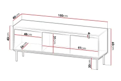 Hollander TV-benk 150 cm