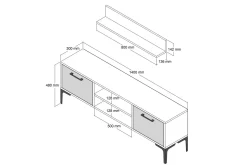 Holter Tv-benk 140 cm