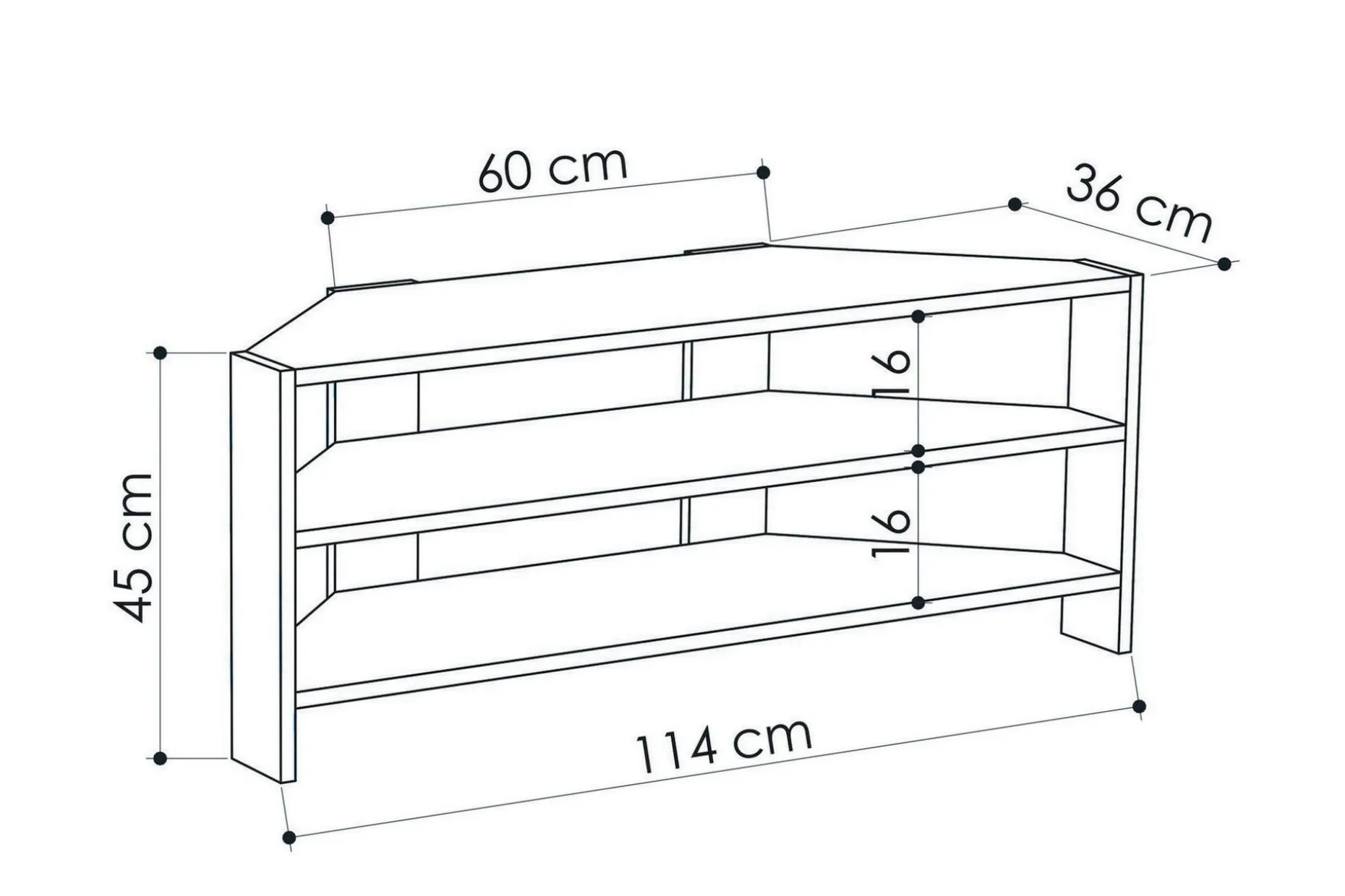 Homitis TV-benk 114 cm