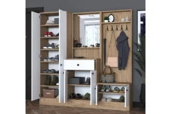 Hooda Gangmøbelsett Brun/Hvit