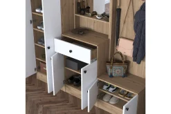 Hooda Gangmøbelsett Brun/Hvit