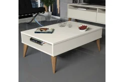 Hoptrup Sofabord 90 cm med Oppbevaringshylle