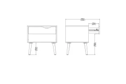 Hostafranc Sengebord 50,2 cm