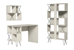 Hovdane Skrivebord 120 cm med Oppbevaring + 2 Bokhyller