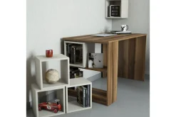 Hovdane Skrivebord 120 med Oppbevaring Hylle + Vegghylle