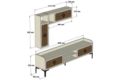 Hovdane TV-møbelsett 180 cm