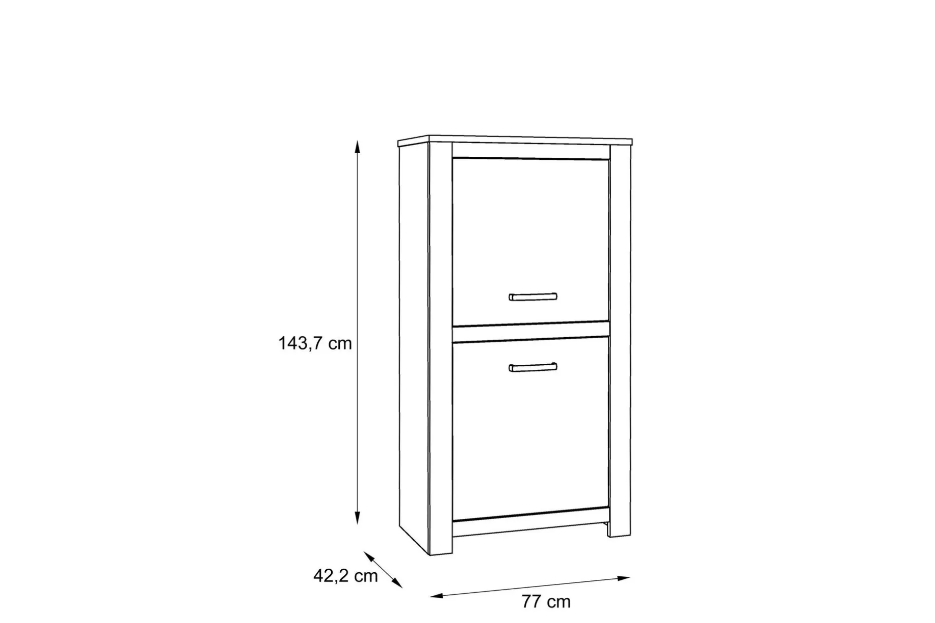 Hovencamp Skap 42x77 cm