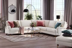 Howard Lyx 6-seters Høyrevendt L-formet Hjørnesofa i Bouclé