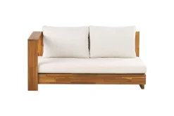 Hörnsoffa Beliani Marettimo Light wood||White