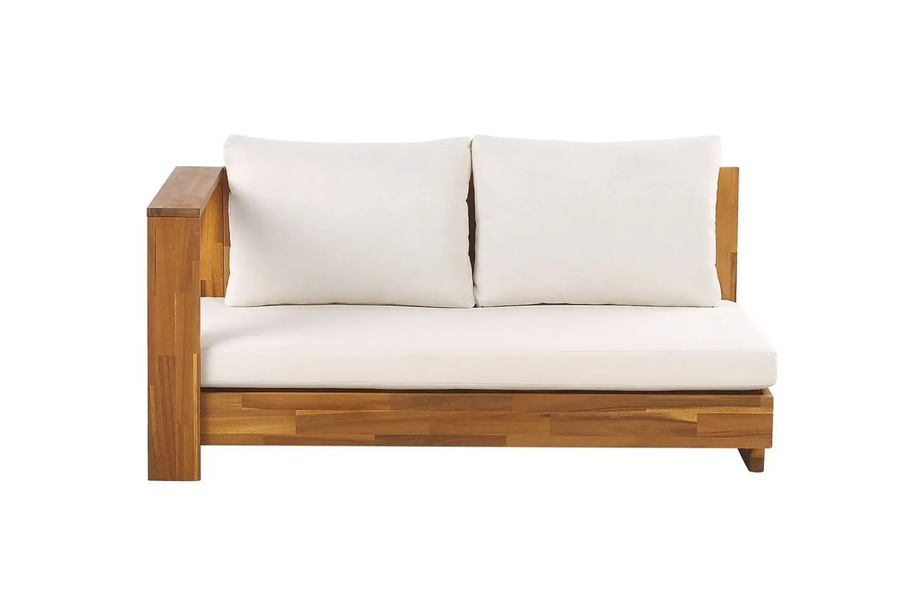 Hörnsoffa Beliani Marettimo Light wood||White