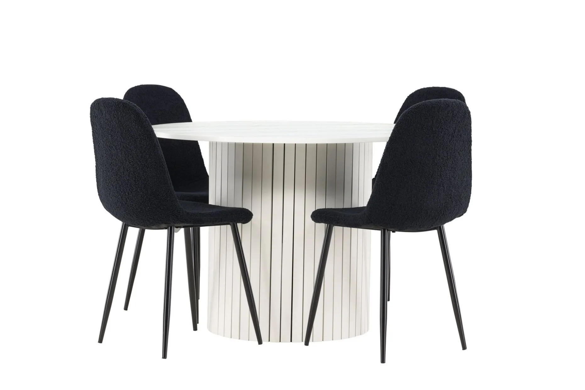 Härön Spisegruppe 110 cm Rund med 4 Polar stoler