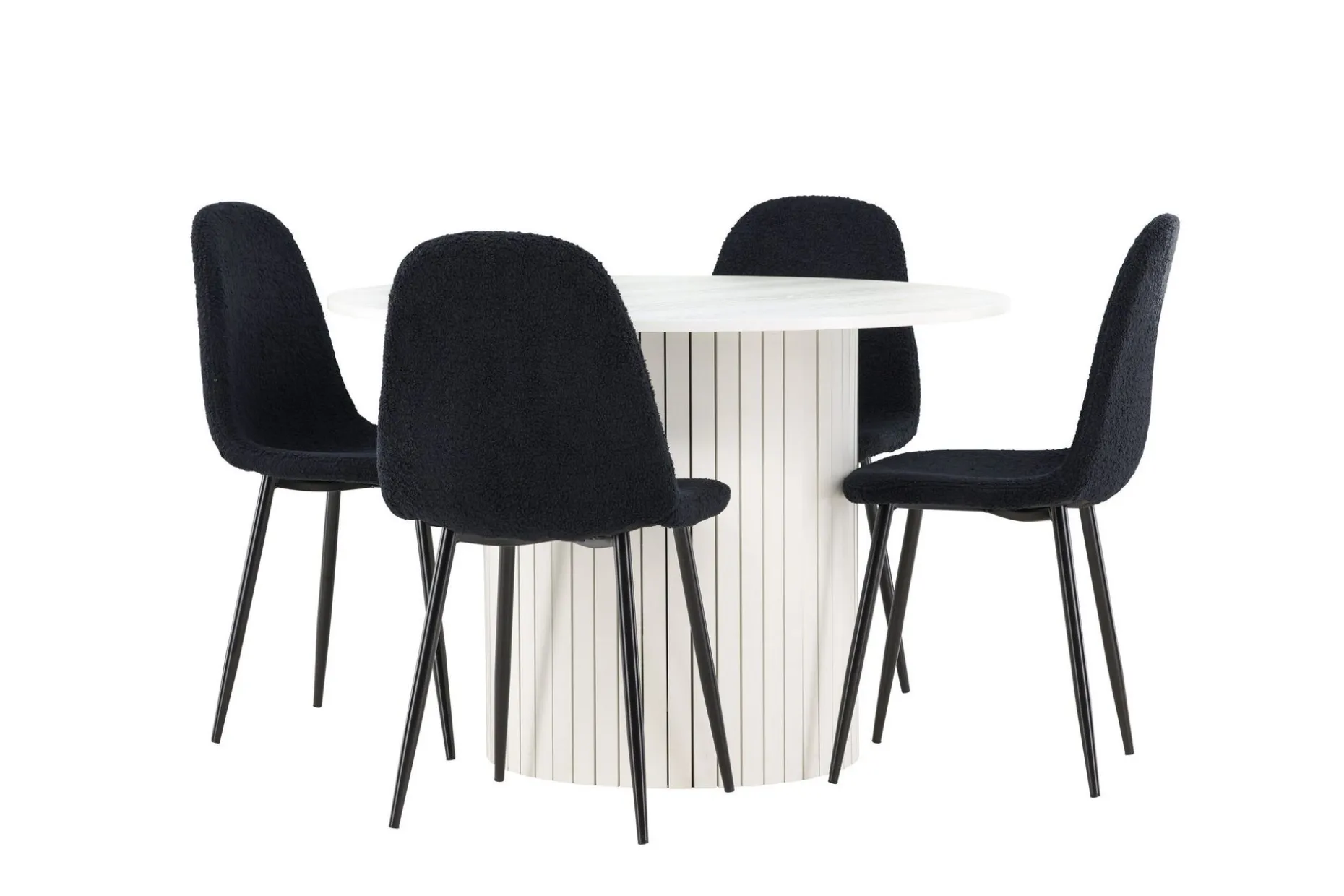 Härön Spisegruppe 110 cm Rund med 4 Polar stoler