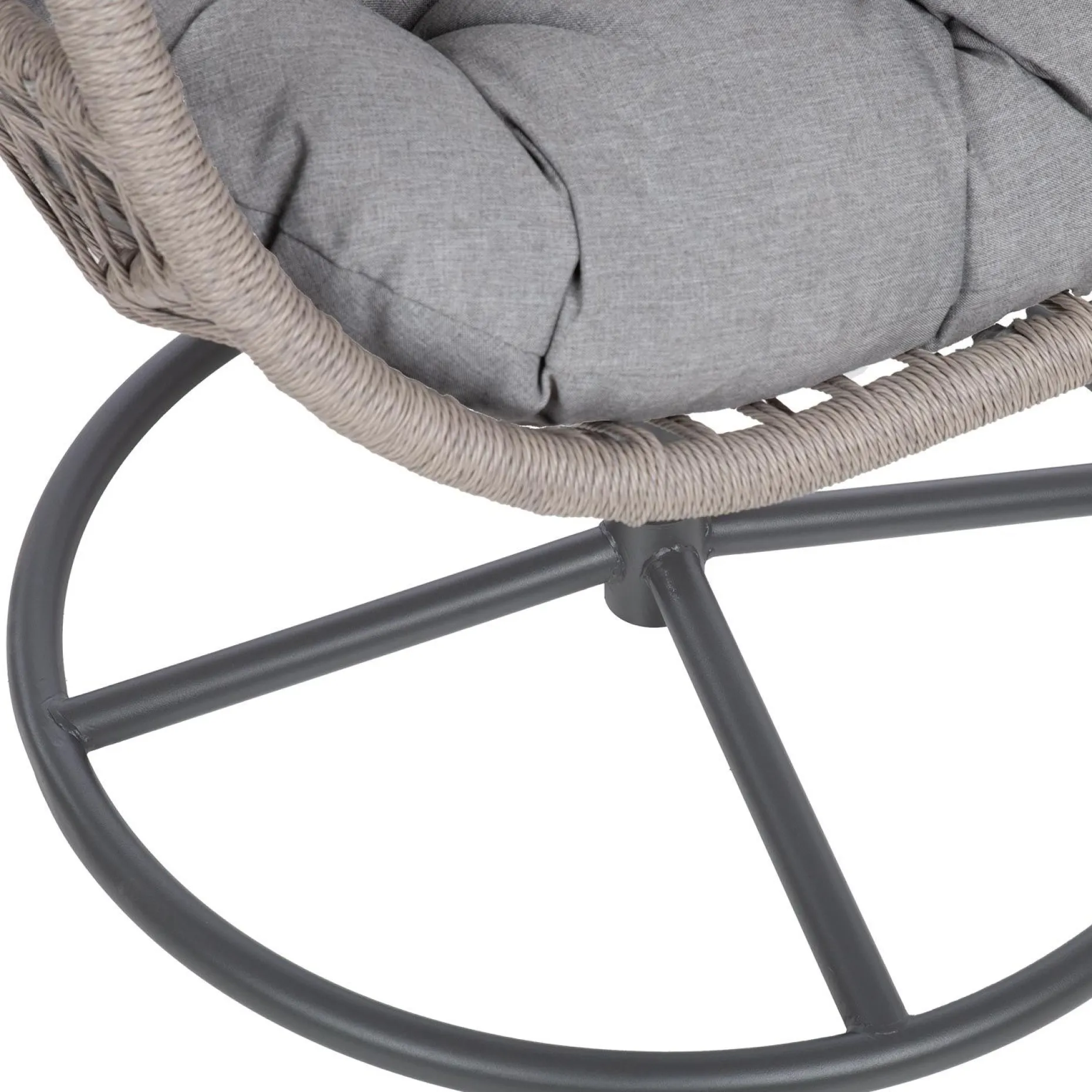 Hvilestol HOME4YOU Cassia Swivel 85x85x151 cm Grå