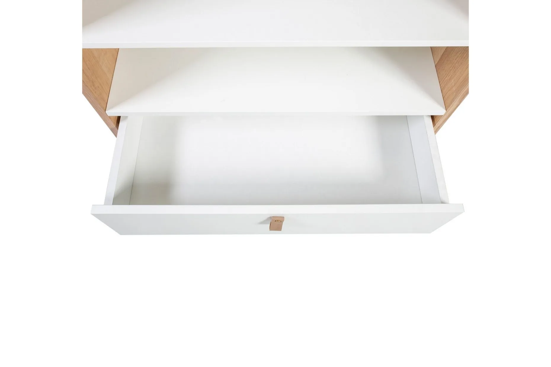 Hylle HELENA 80x40xH140cm MDF naturlig / hvit