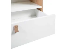 Hylle HELENA 80x40xH140cm MDF naturlig / hvit