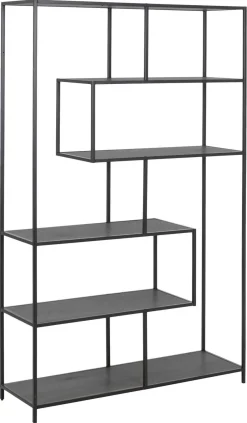 Hylle HOME4YOU Seaford 114x35x185 cm Svart