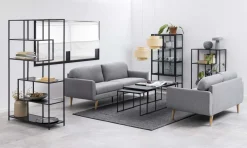 Hylle HOME4YOU Seaford 114x35x185 cm Svart