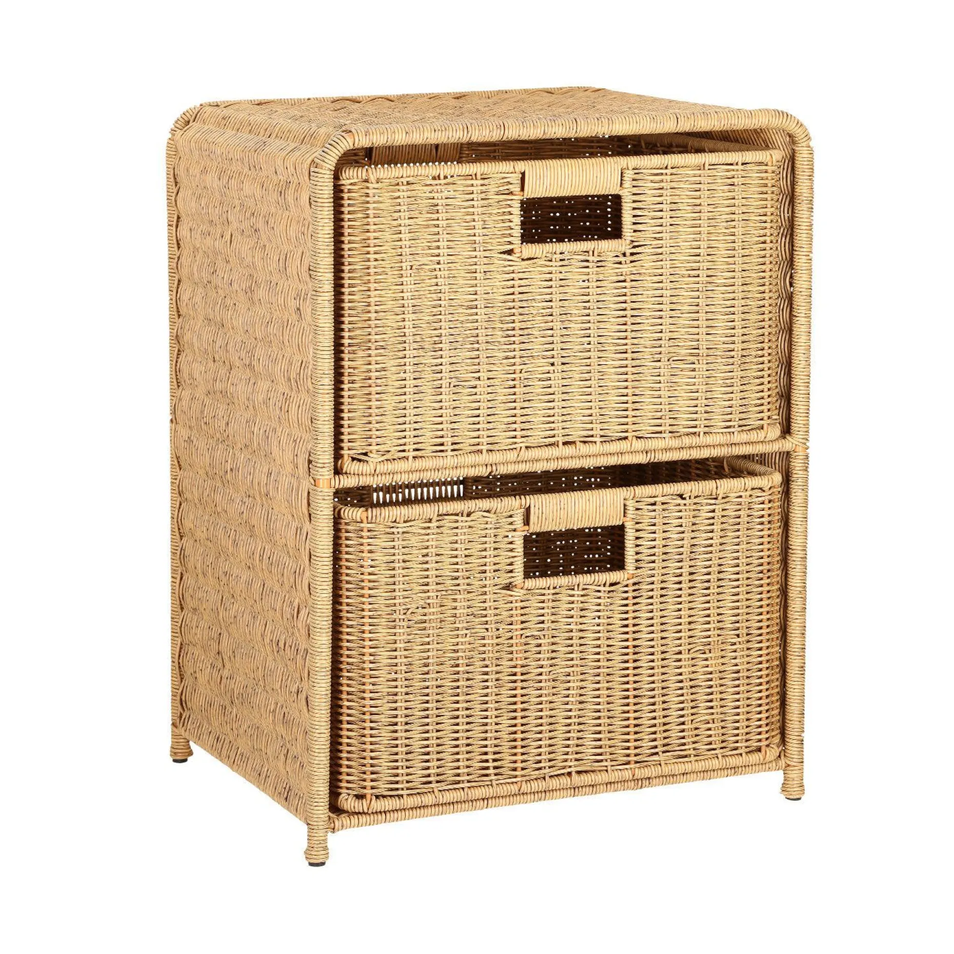 Hylle med 2 kurver HOME4YOU Basile 40x30x53 cm Natur