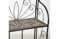 Hylle MOSAIC 60x30xH128cm mørkegrå/brun