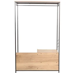 Hylle til gang HOME4YOU Dimitra 100x40x160 cm rustikk/svart