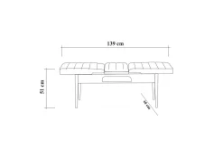 Idehult Spisegruppe 5 deler 75 cm