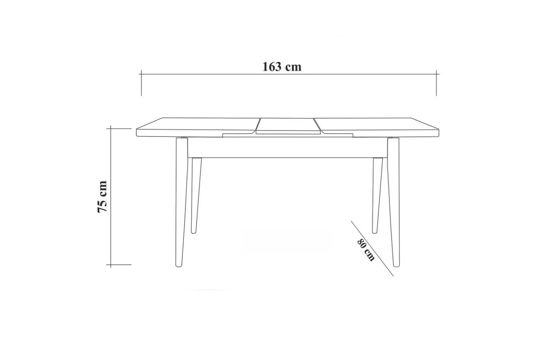 Idehult Spisegruppe 5 deler 75 cm