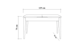 Idehult Spisegruppe 4 deler 75 cm