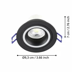 Innfelt lampe Carosso 93 mm