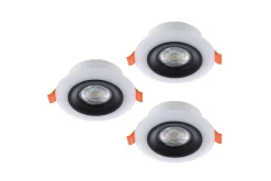 Innfelt Lampe Eglo Calonge RGB 3 stk Svart, Hvit