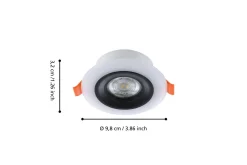 Innfelt Lampe Eglo Calonge RGB 3 stk Svart, Hvit