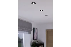 Innfelt Lampe Eglo Saliceto 3 stk Ø88 mm 2700K Svart