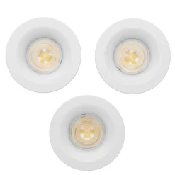 Innfelt lampe Salabate 88 mm Sett med 3