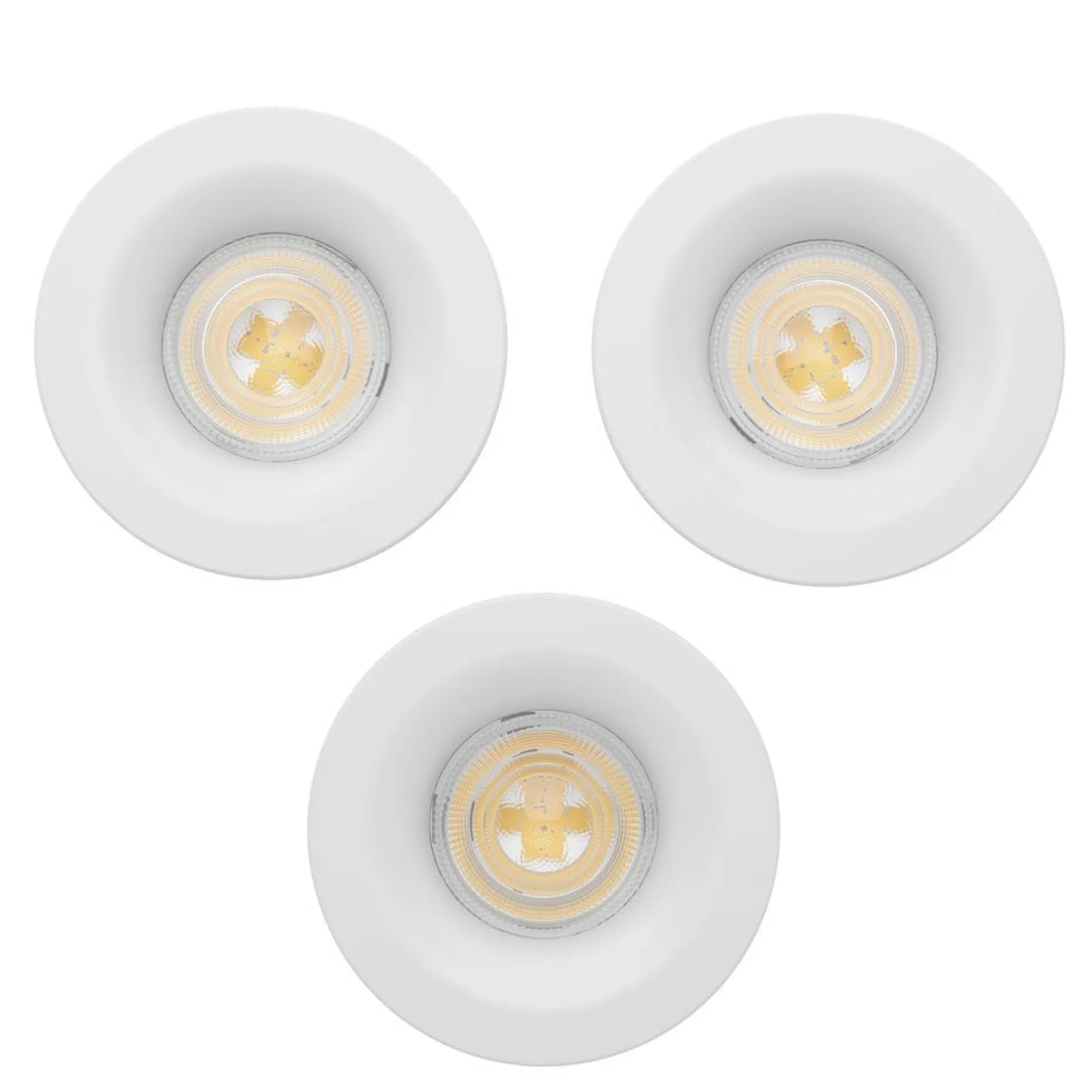 Innfelt lampe Salabate 88 mm Sett med 3