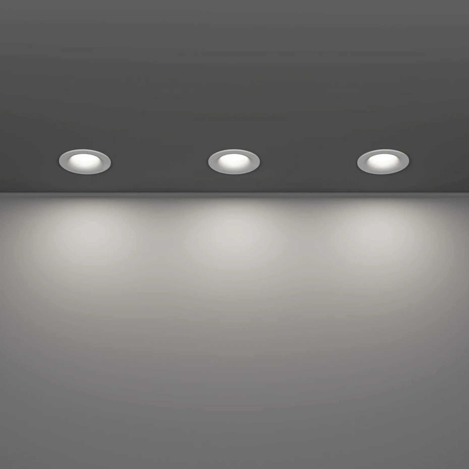 Innfelt lampe Salabate 88 mm Sett med 3