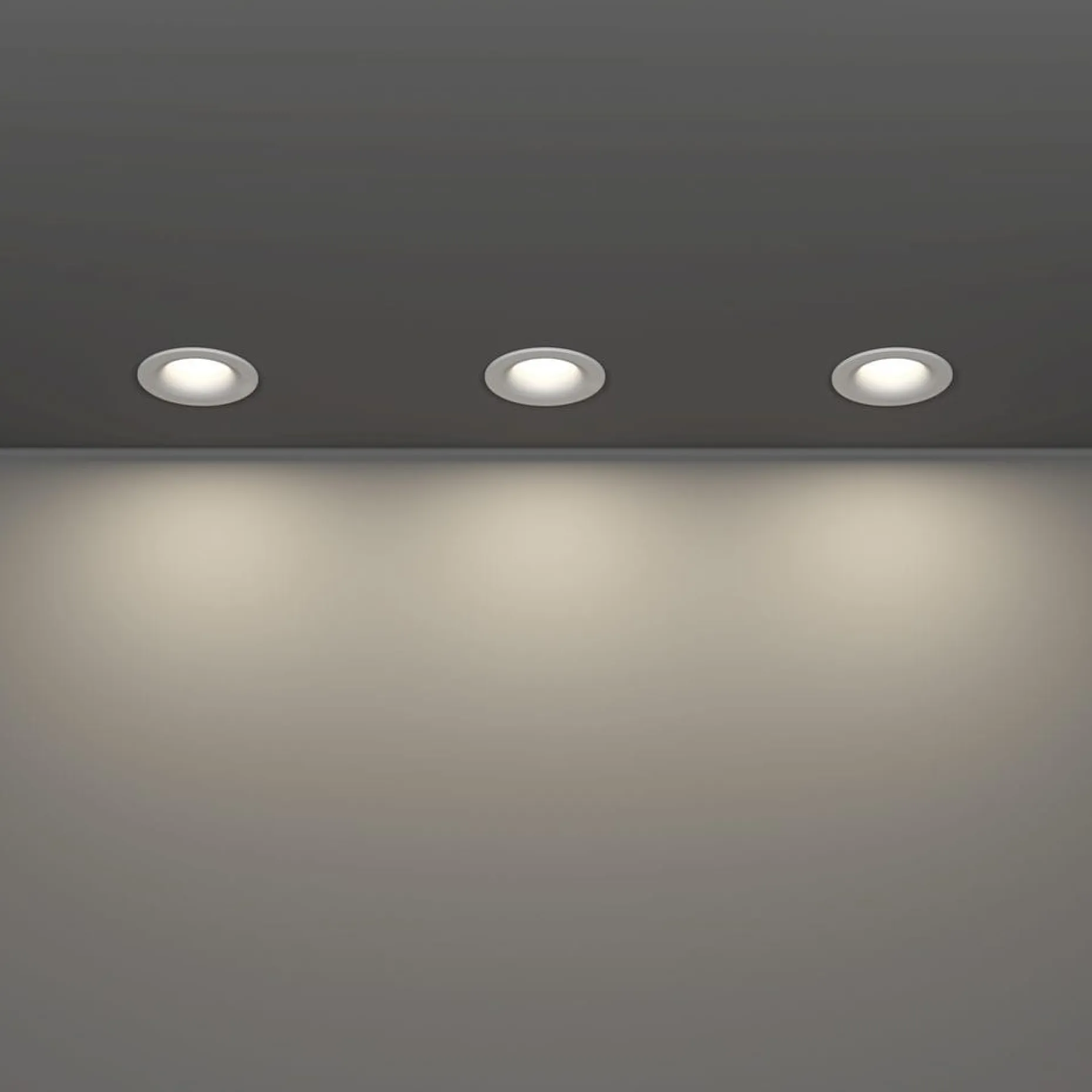Innfelt lampe Salabate 88 mm Sett med 3