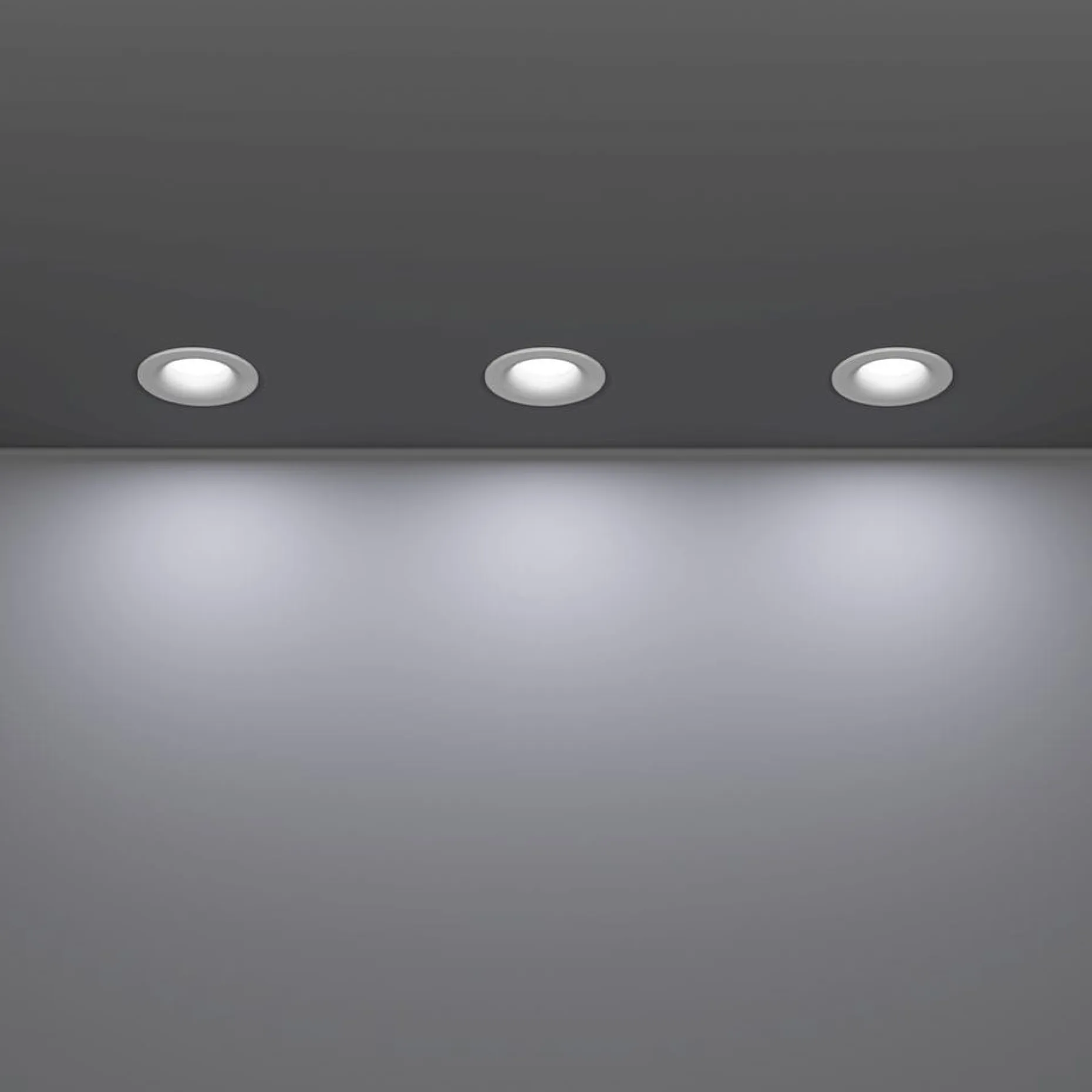 Innfelt lampe Salabate 88 mm Sett med 3