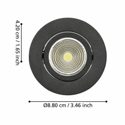 Innfelt lampe Saliceto 88 mm 4000K