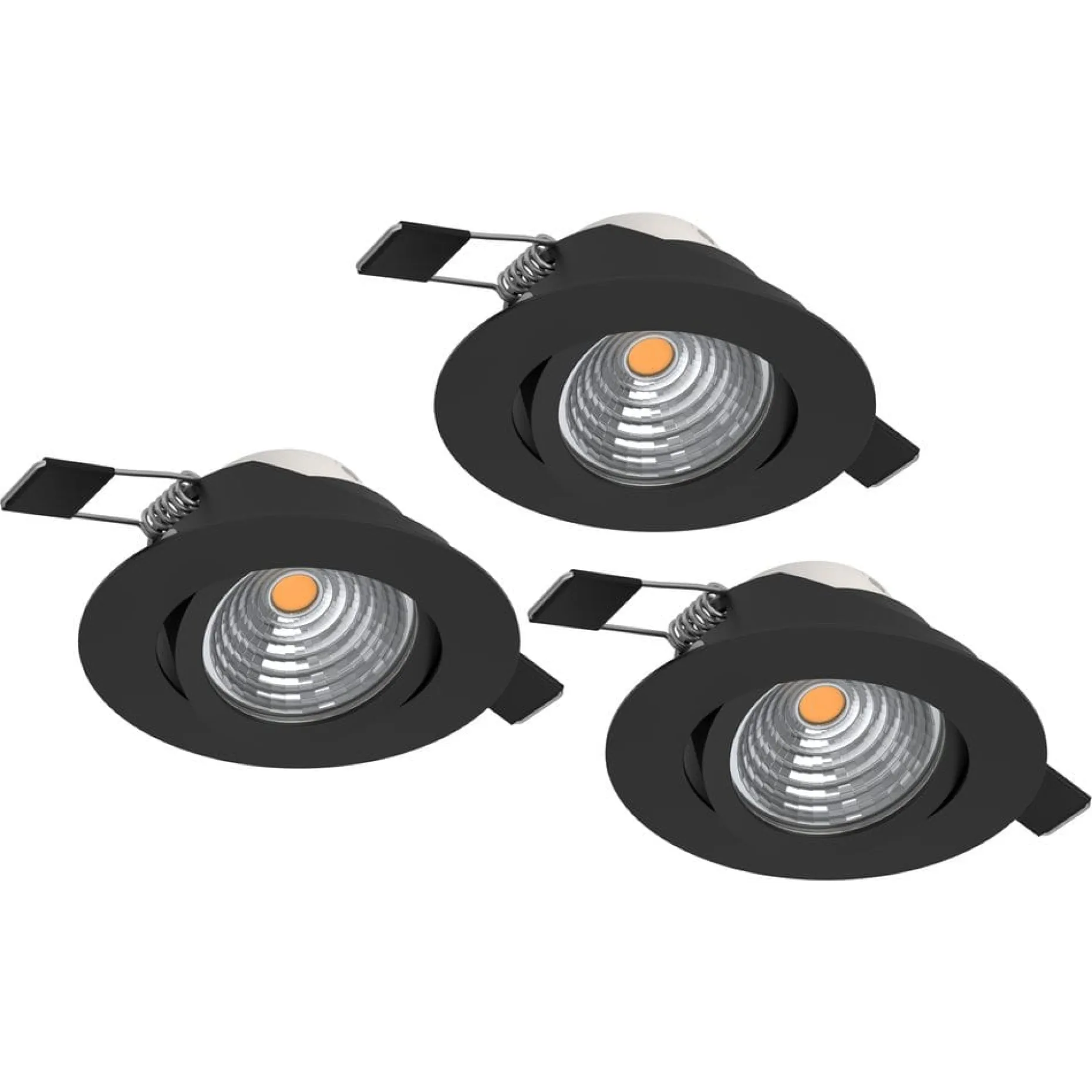 Innfelt lampe Saliceto 88 mm 4000K Sett med 3