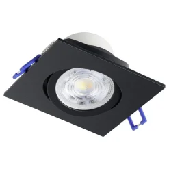 Innfelt lampe Saliceto Mobil Svart 4000K