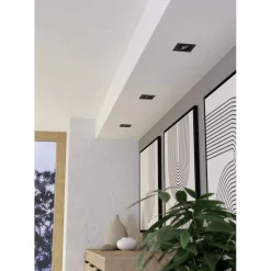 Innfelt lampe Saliceto Mobil Svart 4000K