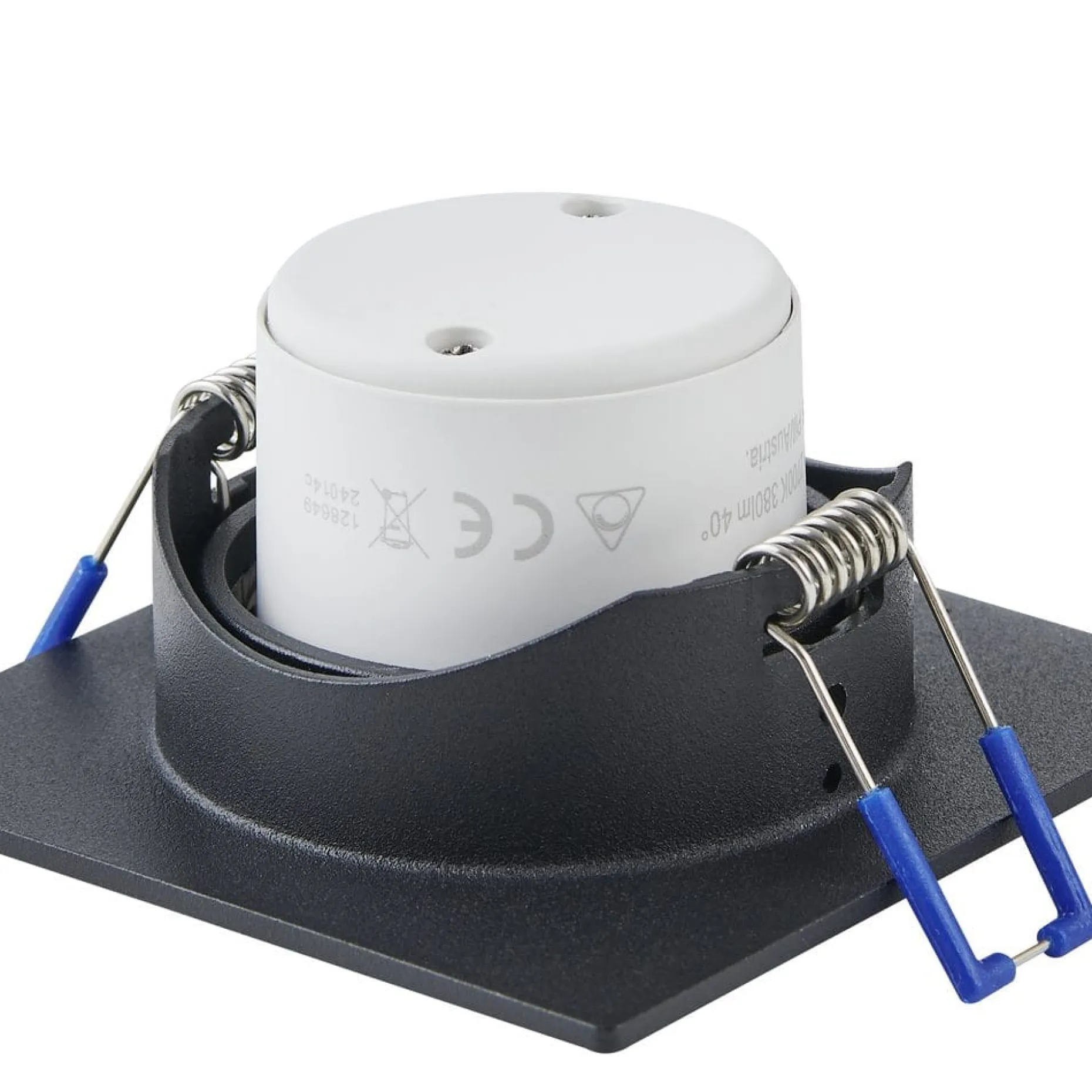 Innfelt lampe Saliceto Mobil Svart 4000K