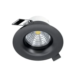 Innfelt lampe Saliceto Stel Svart 4000K