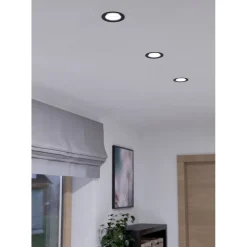 Innfelt lampe Saliceto Stel Svart 4000K