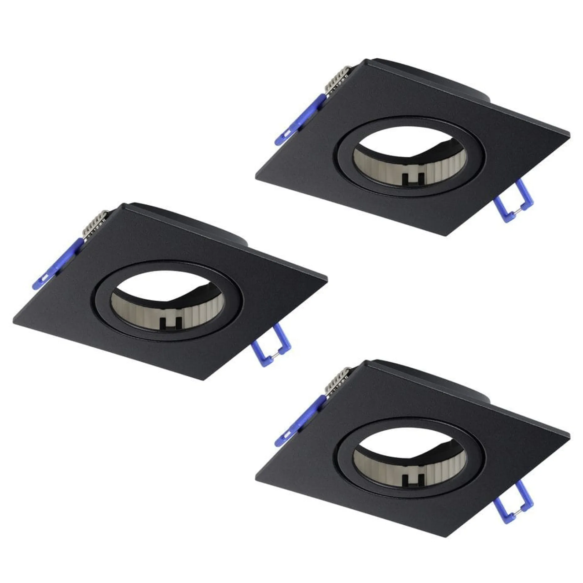 Innfelt lampe Saliceto 88x88 mm 4000K Sett av 3