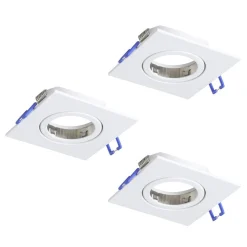 Innfelt lampe Saliceto 88x88 mm 2700K Sett av 3