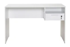 Irbene Skrivebord 120 cm med Oppbevaring Hyller + Låsbar Sku